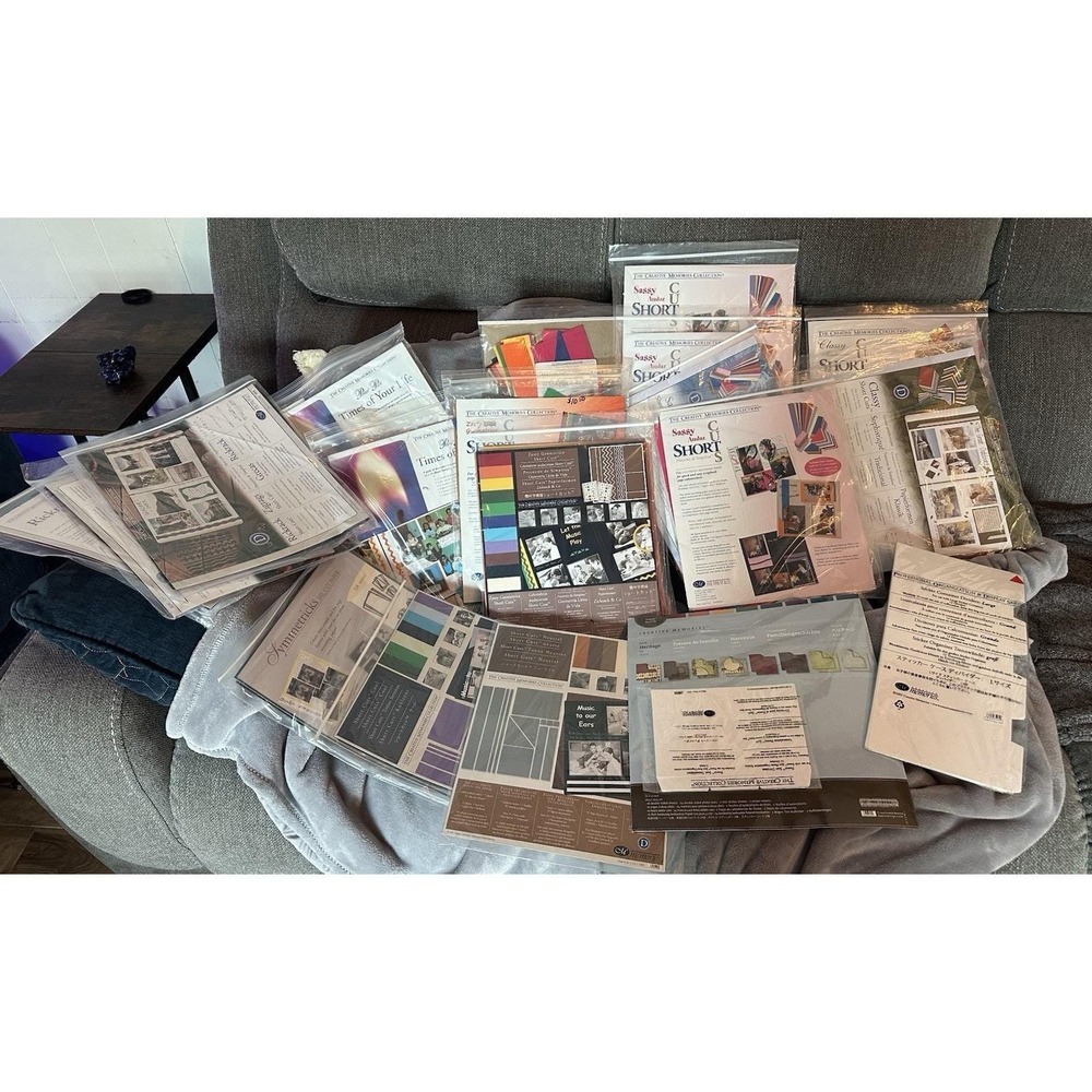 Creative Memories Lot 19 Paper Packs, Two Divider Packs Vintage Scrapbooking